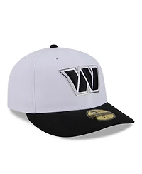 New Era Men's White/Black Washington Commanders 2026 Nfl Draft Pre-Curved 59FIFTY Fitted Hat