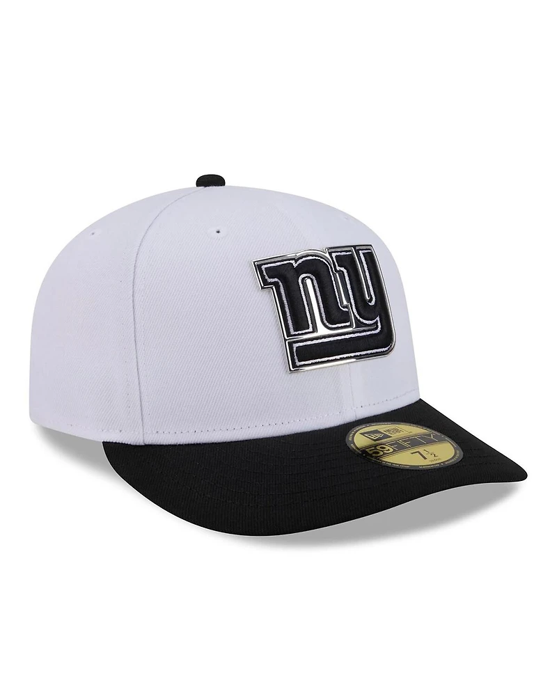 New Era Men's White/Black York Giants 2026 Nfl Draft Pre-Curved 59FIFTY Fitted Hat