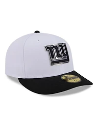 New Era Men's White/Black York Giants 2026 Nfl Draft Pre-Curved 59FIFTY Fitted Hat