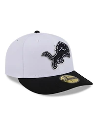 New Era Men's White/Black Detroit Lions 2026 Nfl Draft Pre-Curved 59FIFTY Fitted Hat