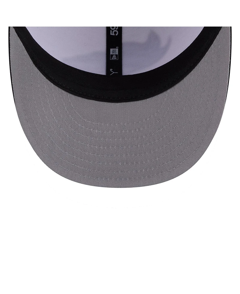 New Era Men's White/Black Denver Broncos 2026 Nfl Draft Pre-Curved 59FIFTY Fitted Hat