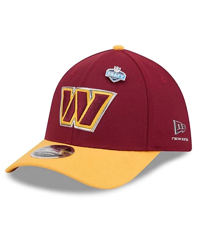 New Era Men's Burgundy/Gold Washington Commanders 2026 Nfl Draft 39THIRTY M-Crown Flex Hat