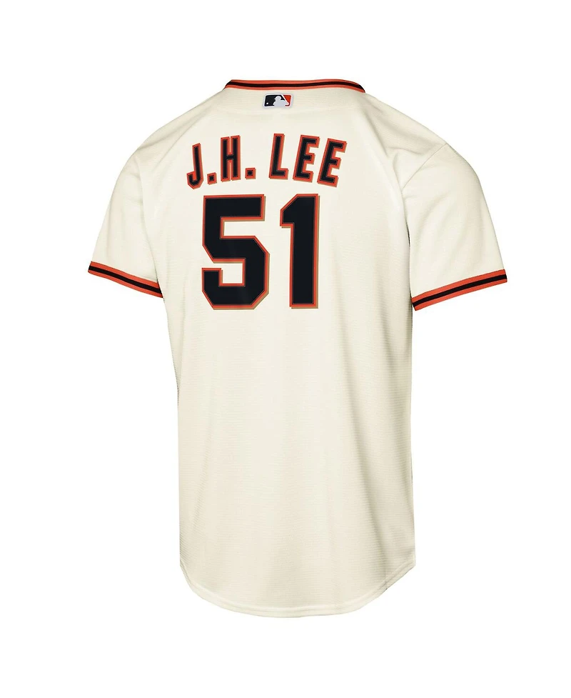 Nike Big Boys and Girls Jung Hoo Lee Cream San Francisco Giants Home Replica Player Jersey