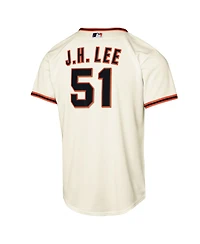 Nike Big Boys and Girls Jung Hoo Lee Cream San Francisco Giants Home Replica Player Jersey