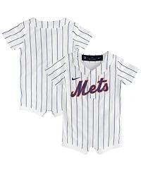 Nike Baby Boys and Girls White New York Mets Home Replica Romper Jersey