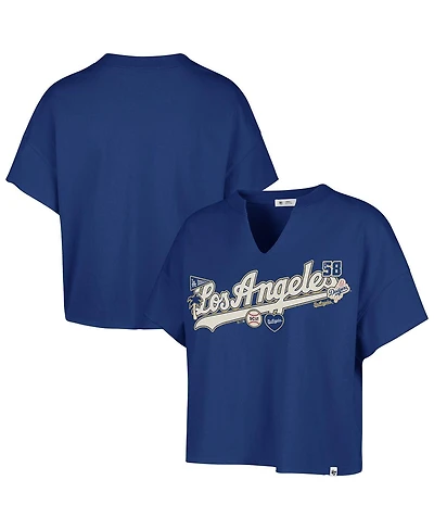 Stoney Clover Lane Women's Royal Los Angeles Dodgers Oversized Notch Neck T-Shirt