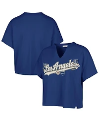 Stoney Clover Lane Women's Royal Los Angeles Dodgers Oversized Notch Neck T-Shirt