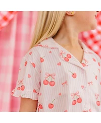 Sweet Wink Little Girls Cherry Bows Lounge Set