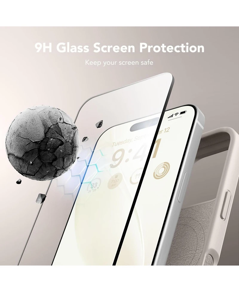 Gonez Magnetic for iPhone 16 Pro Case, Compatible with MagSafe, Silicone Shockproof Anti-Scratch Protective Phone Case 6.3 inch, Stone