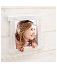 Max & Lily Modern Farmhouse Low Loft Bed with Storage Drawer, Solid Wood for Kids