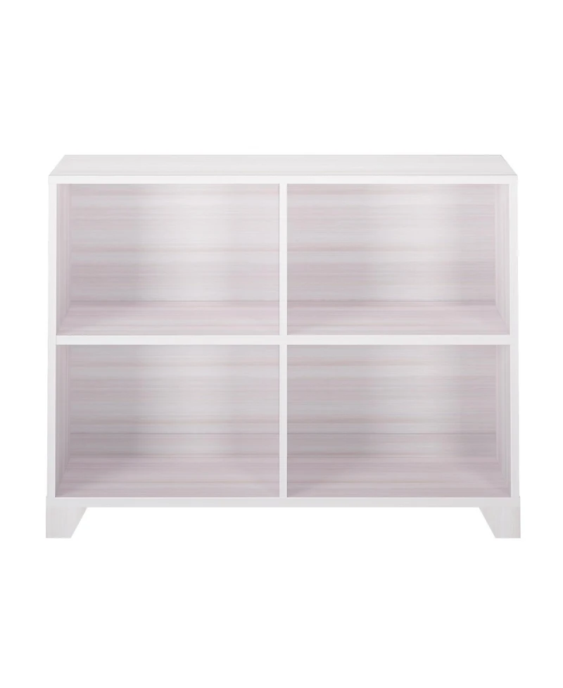 Max and Lily Bookshelf, 4 Shelves Bookcase, Solid Wood Bookshelves for Bedroom