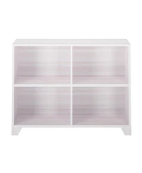 Max and Lily Bookshelf, 4 Shelves Bookcase, Solid Wood Bookshelves for Bedroom