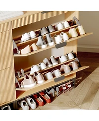 gaomon Modern Fluted Shoe Cabinet