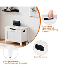 gaomon Wooden Flip-Top Storage Bench