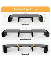 Gnuadz Desk Dual Monitor Stand Riser Drawer desktop organizer