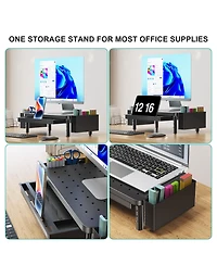 Gnuadz Monitor Stand Riser Drawer Pen Holder Adjustable desktop organizer