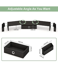 Gnuadz Dual Monitor Stand Riser Drawer Metal Leg Adjustable