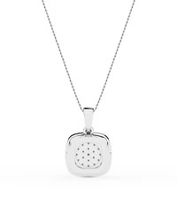 Diamond Cushion Pendant Necklace in Sterling Silver (1/3 ct. t.w.)