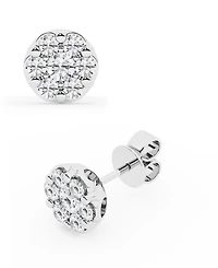 Forever Grown Diamonds Lab-Created Diamond Cluster Stud Earrings (1 ct. t.w.) in Sterling Silver