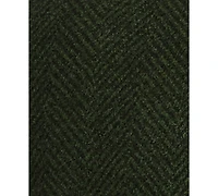 Tayion Collection Men's Classic-Fit Green Herringbone Overcoat