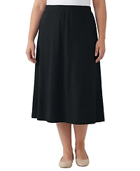 Woman Within Women's 7-Day Knit A-Line Skirt