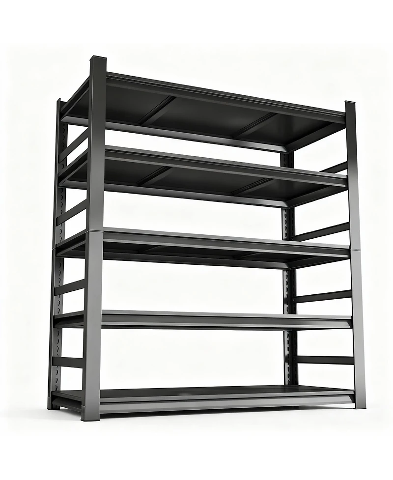 Yigii Heavy Duty 5-Tier Metal Garage Shelving, 3800lb Capacity, Tool-Free Assembly