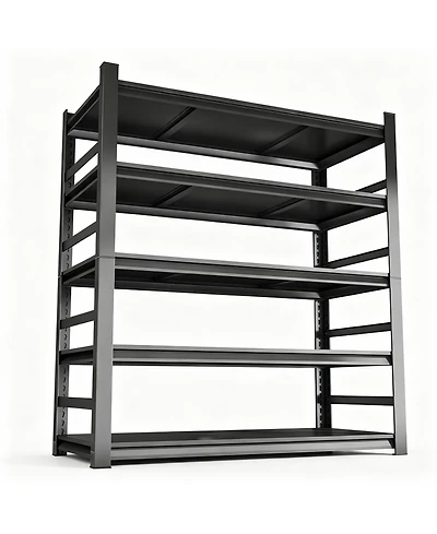 Yigii Heavy Duty 5-Tier Metal Garage Shelving, 3800lb Capacity, Tool-Free Assembly