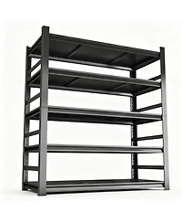 Yigii Heavy Duty 5-Tier Metal Garage Shelving, 3800lb Capacity, Tool-Free Assembly