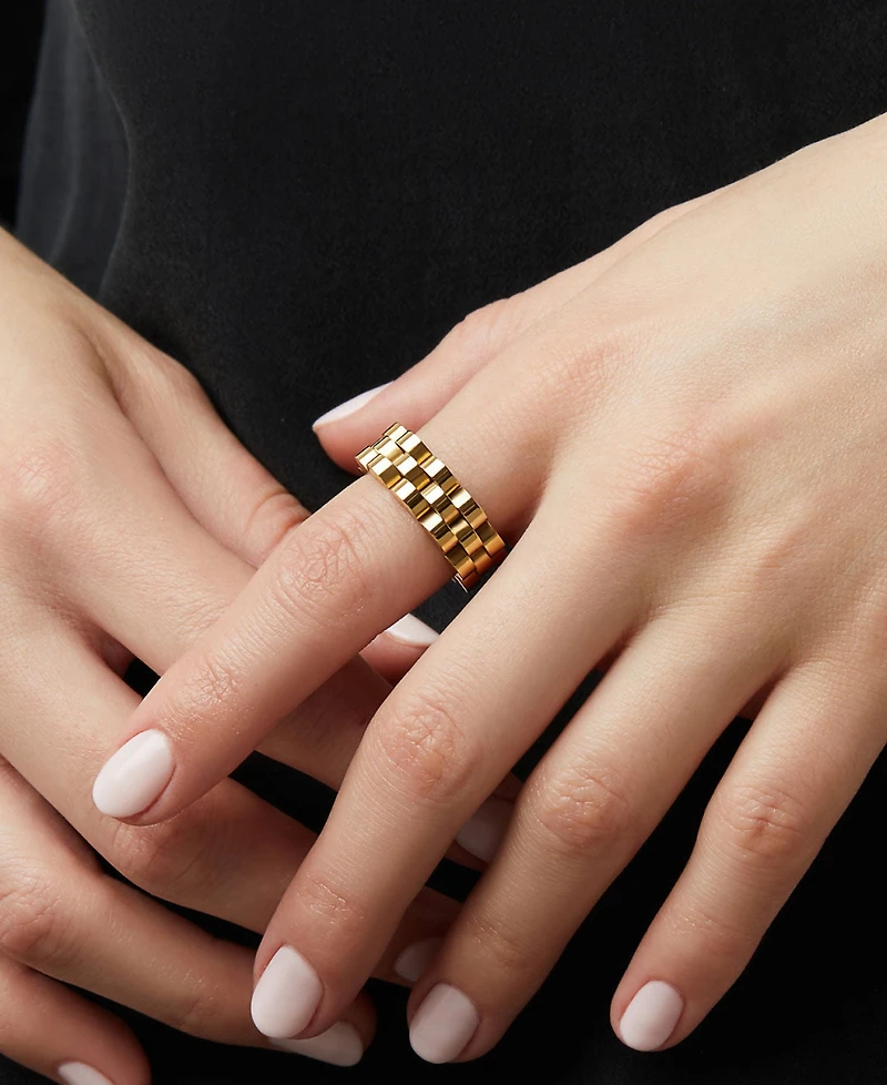 Ana Luisa 14k Gold Stainless Steel Parker Statement Ring