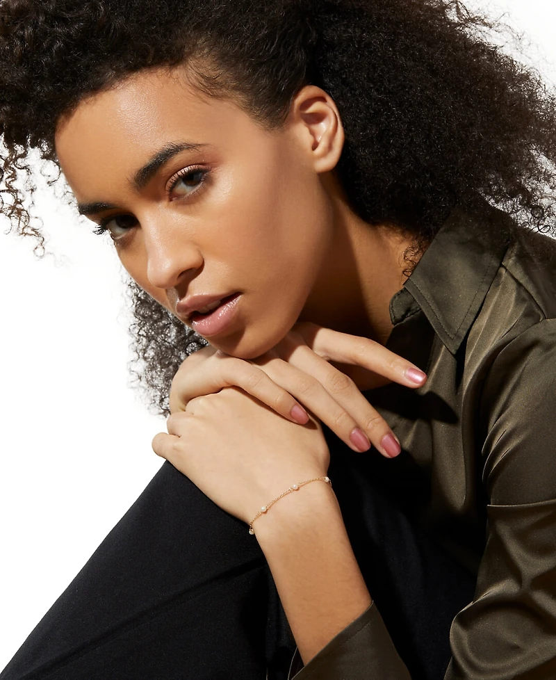 Ana Luisa Adelie Freshwater Pearl Station Bracelet