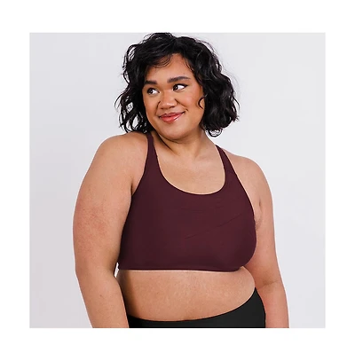 Calypsa Plus Racerback Swim Bra with Removable Cups