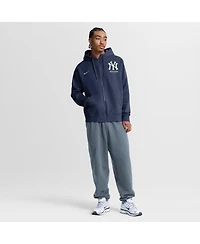 Nike Men's Navy New York Yankees Primetime Lockup Full-Zip Hoodie