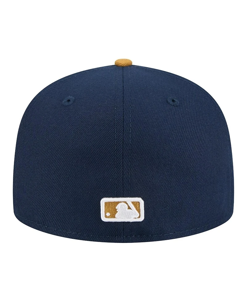 New Era Men's Navy/Khaki York Yankees Two-Tone Color Pack 59FIFTY Fitted Hat