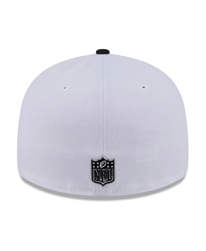 New Era Men's White/Black Pittsburgh Steelers 2026 Nfl Draft Pre-Curved 59FIFTY Fitted Hat