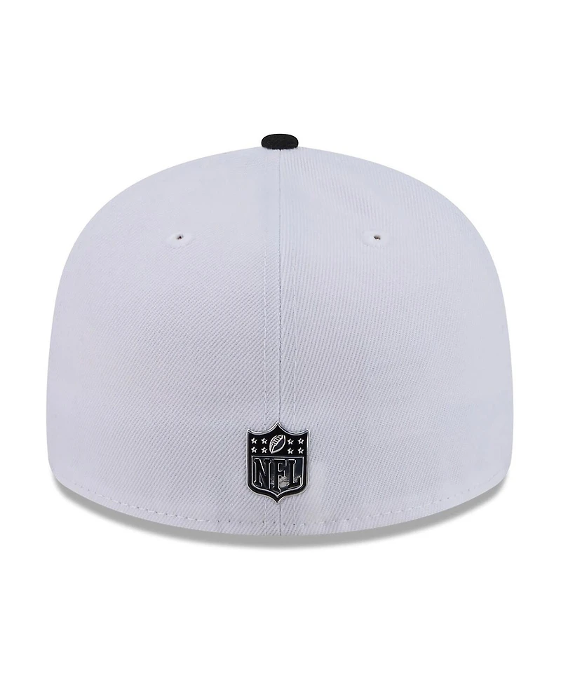 New Era Men's White/Black Dallas Cowboys 2026 Nfl Draft Pre-Curved 59FIFTY Fitted Hat