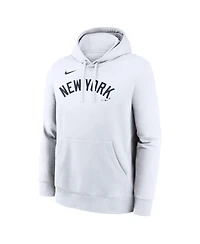 Nike Men's White New York Yankees Dri-Fit Club Hoodie