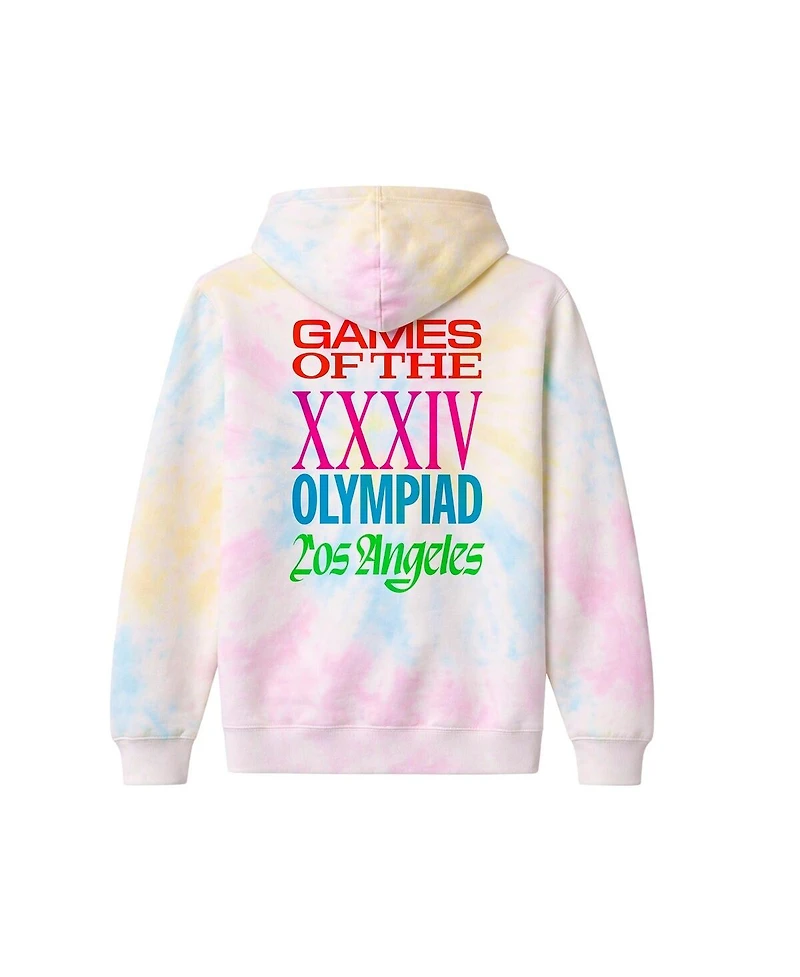 Fanatics Men's White LA28 Superbloom Collection Tie-Dye Hoodie