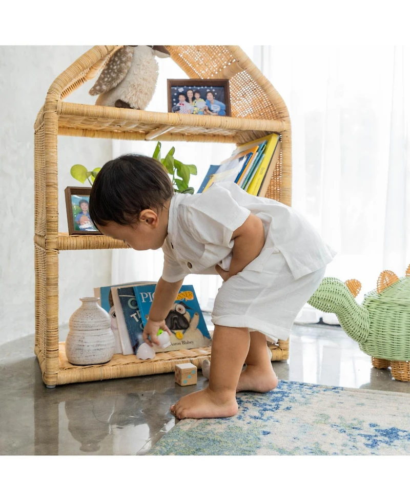 Momiji Alaya Handcrafted Rattan Kids House Shelf