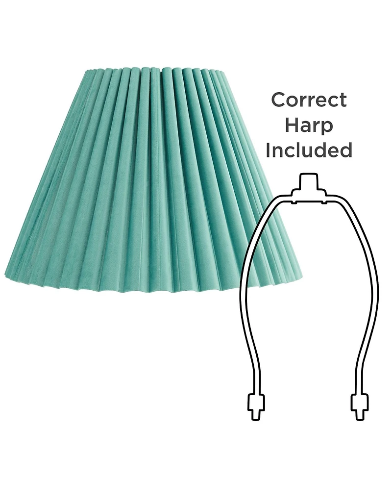 Springcrest Arc Pleated Spider Lamp Shade Replacement, 7" x 15" x 10" Slant