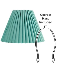 Springcrest Arc Pleated Spider Lamp Shade Replacement, 7" x 15" x 10" Slant
