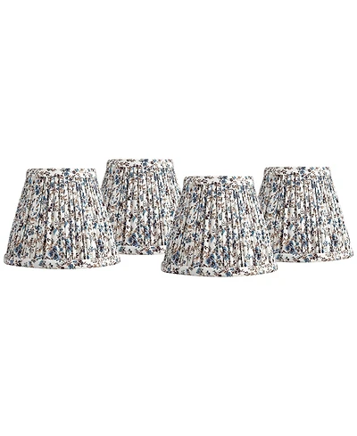 Springcrest Nelle Floral Clip On Candelabra Lamp Shade Replacement, Set of 4