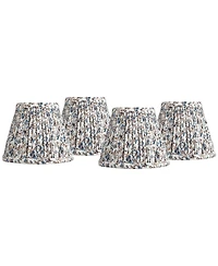 Springcrest Nelle Floral Clip On Candelabra Lamp Shade Replacement, Set of 4