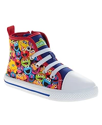 Sesame Street Kids All Your Friends High Top Sneakers Kids' Fun Character Design Play Ready Comfort Fit Durable Everyday Wear
