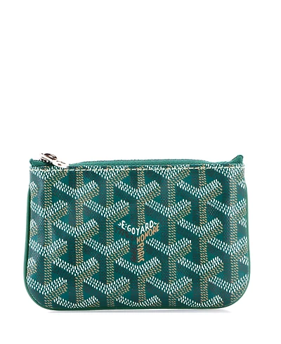Pre-Owned Goyard Nano Senat Zip Key Pouch Coated Canvas