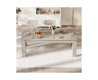 gaomon 4-6 Person 63" Farmhouse Rectangular Dining Table