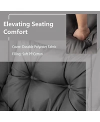 Gouun Modern Accent Sofa Chair with Folding Footrest and Side Pocket