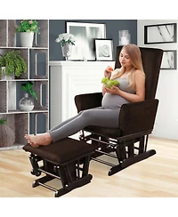 Gouun Nursery Glider Rocker and Ottoman Cushion Set