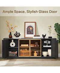 Rainsken 64-Inch Wavy Tv Cabinet