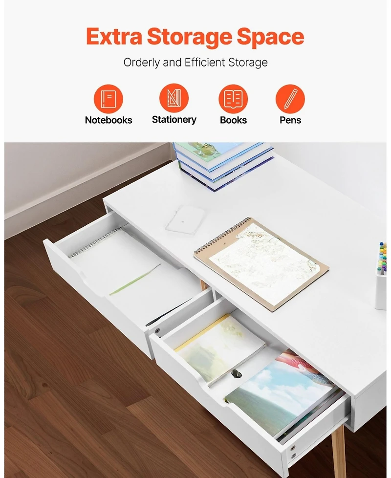 Gouun Kids Desk with 2 Drawers for Bedroom