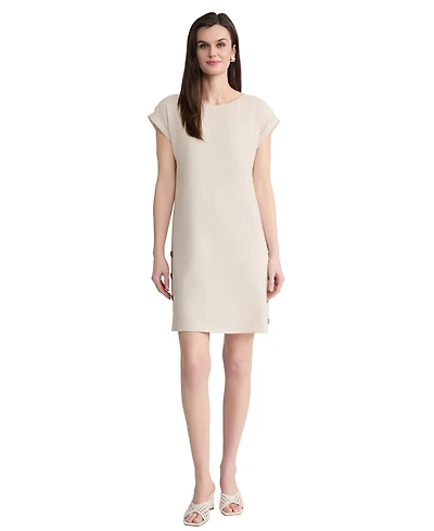 Jones New York Women's Crewneck Linen Mini Dress